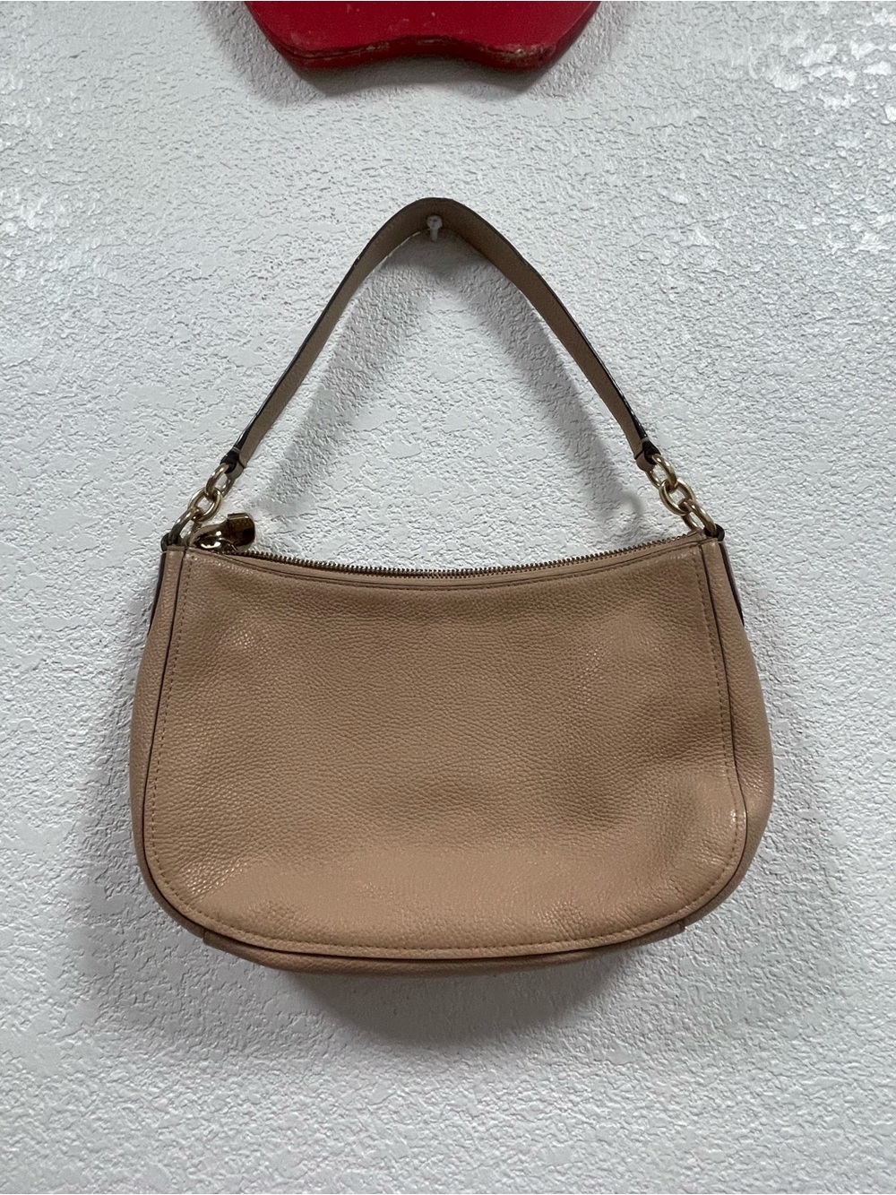 coach purse small shoulder bag light tan  #117880-56819 no stains - Picture 4 of 12
